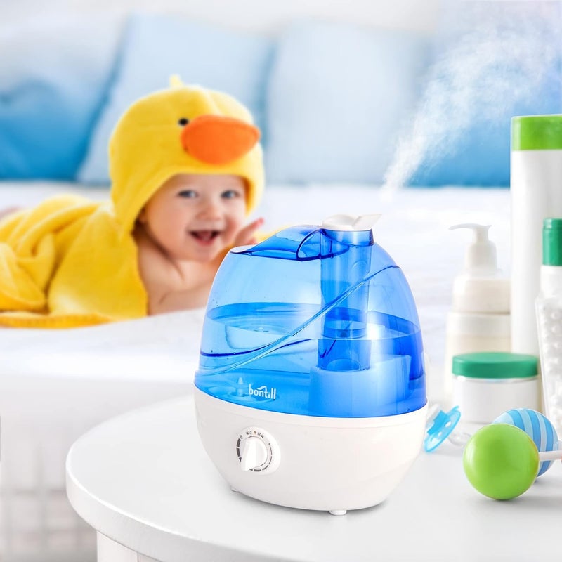 bontill Cool Mist Humidifiers for Bedroom & Large Room (2.5L Water Tank) Quiet Ultrasonic Air Humidifier For Babies Nursery, Office, Indoor Plants & Whole House -Adjustable 360 Rotation Nozzle, Auto-Shut Off - Image 3